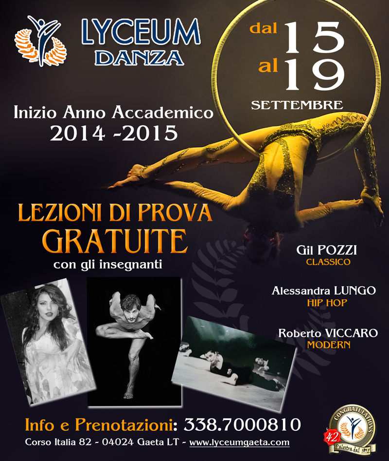 Lezioni di Danza Gratuite - Inizio anno accademico 2014-2015